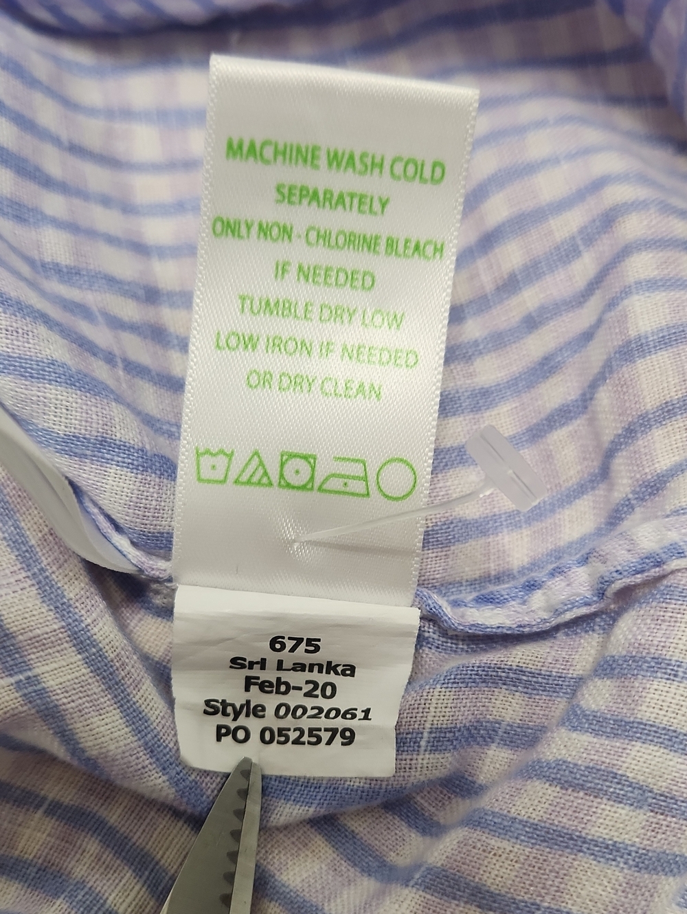 Lilly Pulitzer Sea View Linen Button Down Top in Lilac Verbena Gingham Size M - Picture 15 of 16